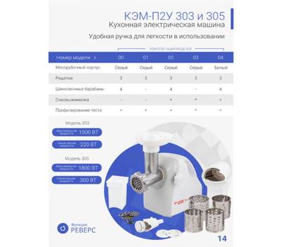 Мясорубка электрическая БЕЛВАР КЭМ-П2У 305-04