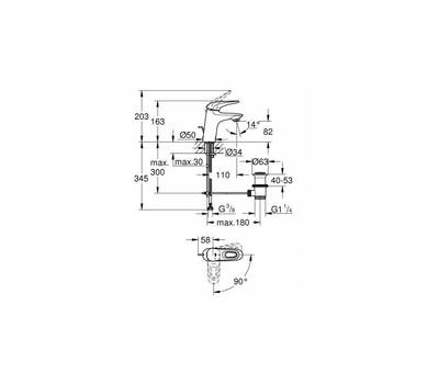 Смеситель для умывальника GROHE 33558LS3