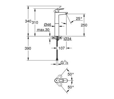 Смеситель для умывальника GROHE 23 764 000