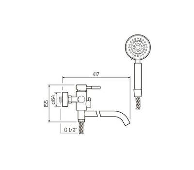 Смеситель для ванны РМС SUS124-006EK