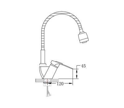 Смеситель для кухни РМС SL55-016F