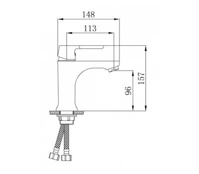 Смеситель для умывальника РМС SL123W-001F