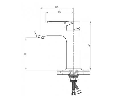 Смеситель для умывальника РМС SL133-001F