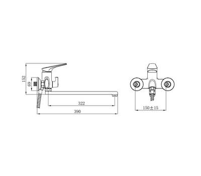 Смеситель для ванны РМС SL122-006E