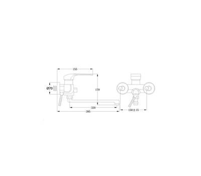 Смеситель для ванны РМС SL50-006E