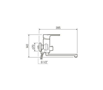 Смеситель для ванны РМС SL133-006E