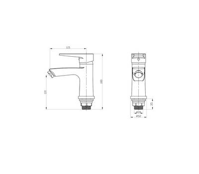 Смеситель для умывальника РМС SL77W-001F