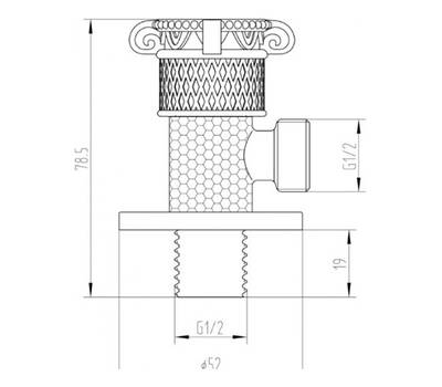 Кран с подключением душевого шланга ZorG Sanitary AZR 6 BR