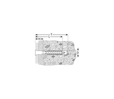 Дюбель ЗУБР 4-301455-10-100 в комплекте с оцинкым шурупом, шлиц Pz, 10 x 100 мм, 50 шт