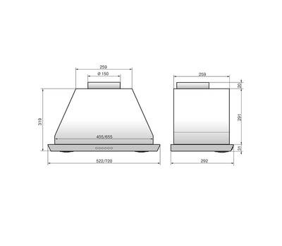 Вытяжка для кухни ELIKOR 52Н-650-Э3Д нерж