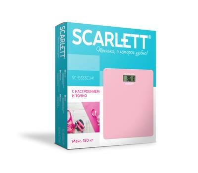 Весы напольные SCARLETT SC-BS33E041 розовый