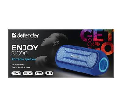 Колонки для компьютера DEFENDER Enjoy S1000 синий 20Вт, bluetooth