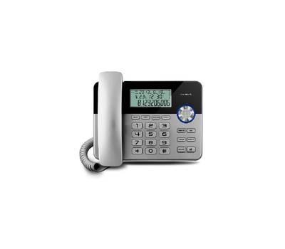 Телефон проводной TEXET TX-259 черный/серебристый