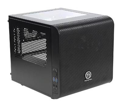 Корпус системного блока THERMALTAKE Tt Core V1 [CA-1B8-00S6WN-01] mATX/ win/ white/ USB3.0/ no PSU