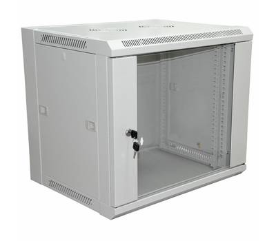 Шкаф настенный REXANT PRO 6U 600×450×370 мм (ШxГxВ) - передняя дверь стекло, боковые стенки съемные 