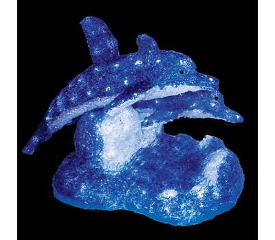 Фигурка декоративная Neon-Night "Синие дельфины" 65х48х48 см,136 светодиодов, IP65 понижающий трансф