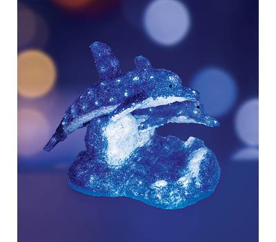 Фигурка декоративная Neon-Night "Синие дельфины" 65х48х48 см,136 светодиодов, IP65 понижающий трансф