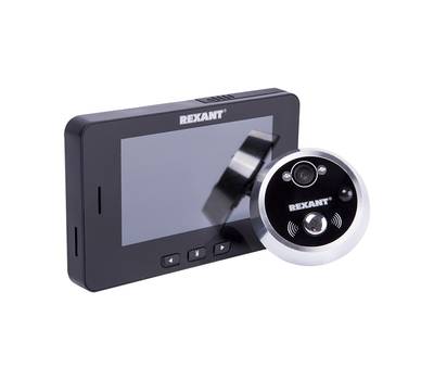 Видеодомофон REXANT с функцией записи видео/фото по движению, ночной режим работы 45-0249