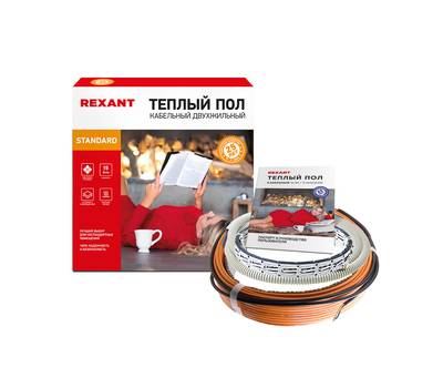 Пол теплый кабельный REXANT Standard RND -10-150 (150Вт/10м/ S обогрева, м2: 0,9-1,2) (двух жильный)