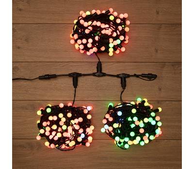 Гирлянда Neon-Night "LED ClipLight - МУЛЬТИШАРИКИ" 24V, 3 нити по 20 м, свечение с динамикой, цвет д