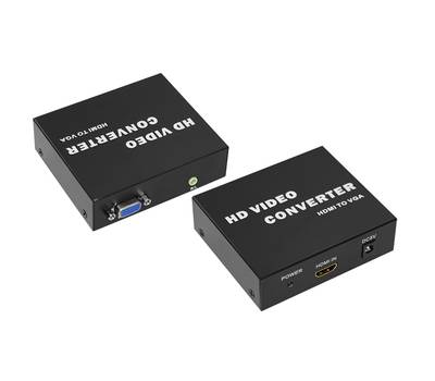 Конвертер REXANT HDMI на VGA + Стерео 3,5 мм, металл 17-6908