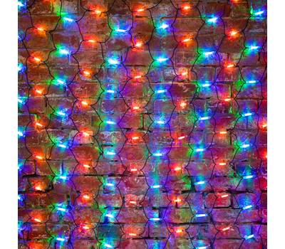Гирлянда Neon-Night "Сеть" 2x1,5м, черный КАУЧУК, 288 LED Мультиколор 217-119