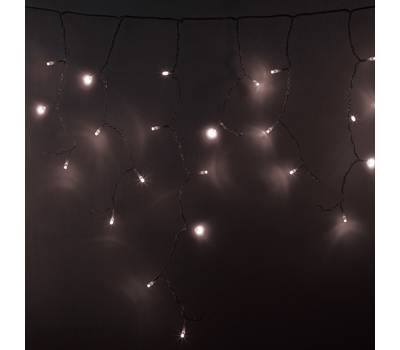 Гирлянда Neon-Night "Айсикл" (бахрома) светодиодный, 4,8 х 0,6 м, прозрачный провод, диоды ТЕПЛЫЙ БЕ