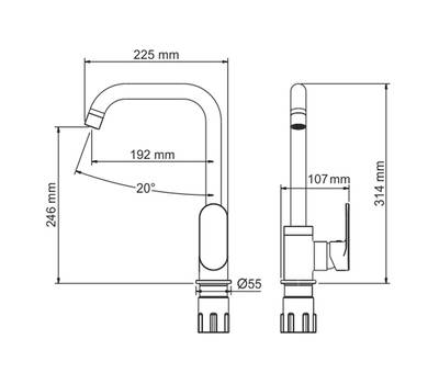 Смеситель для кухни WasserKRAFT 8 507