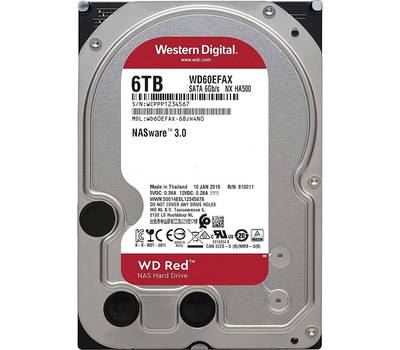 Винчестер Western digital 6TB WD Red (WD60EFAX) {Serial ATA III, 5400- rpm,256Mb, 3.5"}