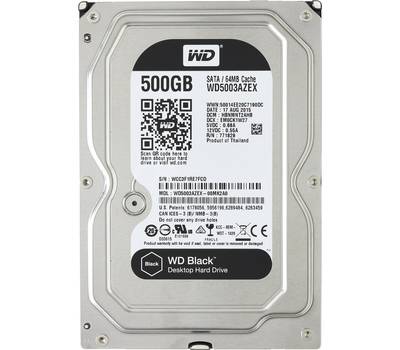 Винчестер Western digital 500Gb WD Caviar Black (WD5003AZEX) {Serial ATA III, 7200 rpm, 64Mb buffer}