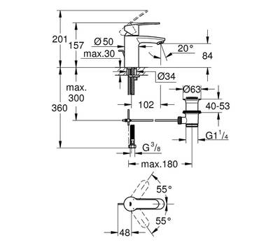 Смеситель для умывальника GROHE 33 552 002