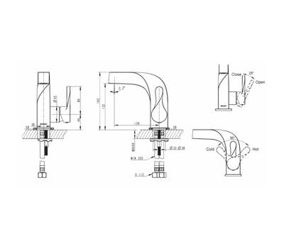 Смеситель для умывальника Bravat F174108C-2