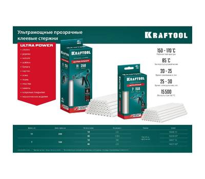 Стержни клеевые KRAFTOOL Ultra Power 06848-40