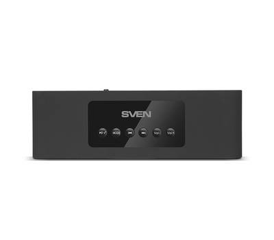 Колонки для компьютера SVEN PS-175, черный (10 Вт, Bluetooth, FM, USB, microSD, LED-дисплей, часы, 2