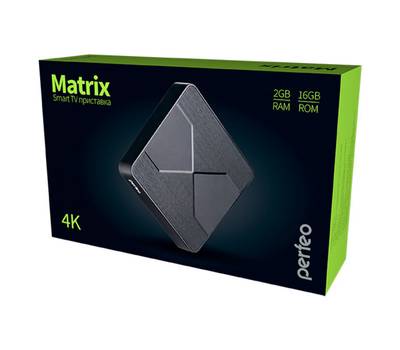 ТВ приставка PERFEO "MATRIX", Android 9.0, Amlogic S905X2, 2G/16Gb, Bluetooth 4.1 [PF_A4553]