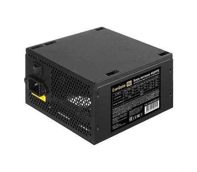 Блок питания EXEGATE 400PPE (ATX, APFC, PC, КПД 80% (80 PLUS), 12cm fan, 24pin, 4pin, PCIe, 5xSATA, 