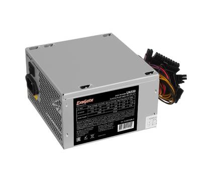 Блок питания EXEGATE UN550 (ATX, PC, 12cm fan, 24pin, 4pin, PCIe, 3xSATA, 2xIDE, FDD, кабель 220V в 