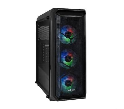 Корпус системного блока EXEGATE i3 NEO (ATX, без БП, 2*USB+1*USB3.0, HD аудио, черный, 3 вент. 12см 