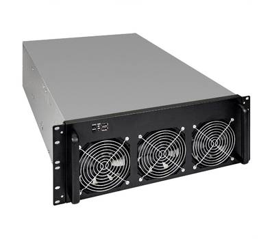 Корпус системного блока EXEGATE Pro 6-650 <без БП, 2*USB, 6*fan 120мм, места под: 6 видеокарт, 1 БП,