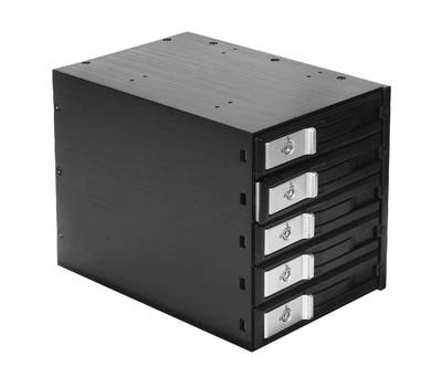 Корзина для HDD EXEGATE HS535-01 (универсальная, на 5*3,5" SATA/SAS HDD, занимает 3*5,25" отсека)