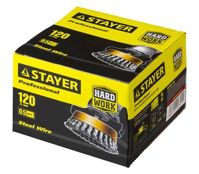 Щетка для УШМ STAYER PROFESSIONAL Steel Wire 35128-120