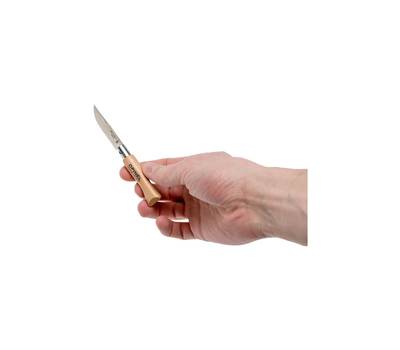 Нож складной OPINEL №4, нержавеющая сталь, рукоять из бука