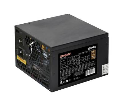 Блок питания EXEGATE 80 PLUS® Bronze 800PPH-OEM (ATX, APFC, SC, КПД 89% (80 PLUS Bronze), 12cm fan, 