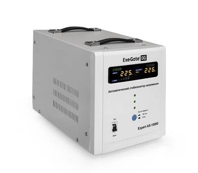 Стабилизатор напряжения EXEGATE Expert AS-10000 (10000ВА, вход 140...260В, цветной дисплей, выход 22