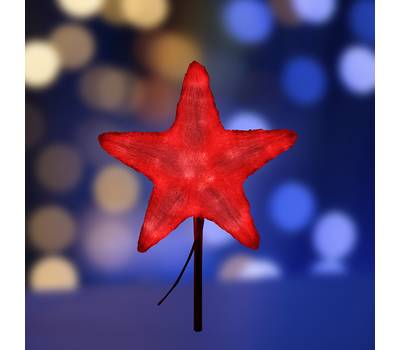 Фигура Neon-Night акриловая светодиодная Звезда 50см, 160 светодиодов, красная