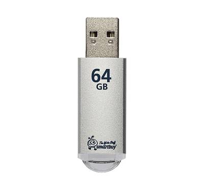 Флешка SMARTBUY 64 GB, SMARTBUY V-Cut, USB 3.0, металлический корпус, серебристый, SB64GBVC-S3
