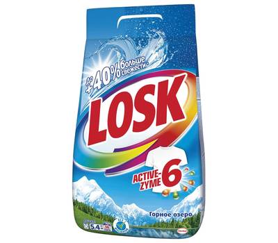 Стиральный порошок Losk 5,4 кг LOSK (Лоск) "Горное озеро", 2481707