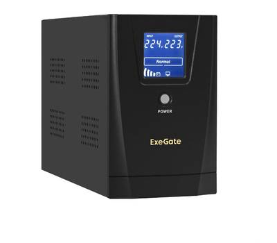 Источник бесперебойного питания EXEGATE SpecialPro Smart LLB-2000.LCD.AVR.4C13.RJ.USB <2000VA/1200W,