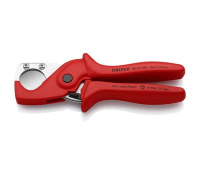 Труборез ручной KNIPEX PlastiCut® ножницы для шлангов и защитных труб, Ø 25 мм, длина 185 мм, SB