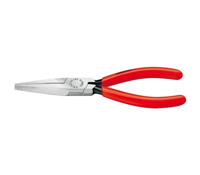 Длинногубцы KNIPEX плоские рифлённые губки 50 мм, длина 190 мм, фосфатированные, обливные ручки